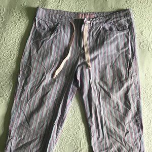 Vintage L.E.I purple-striped capris